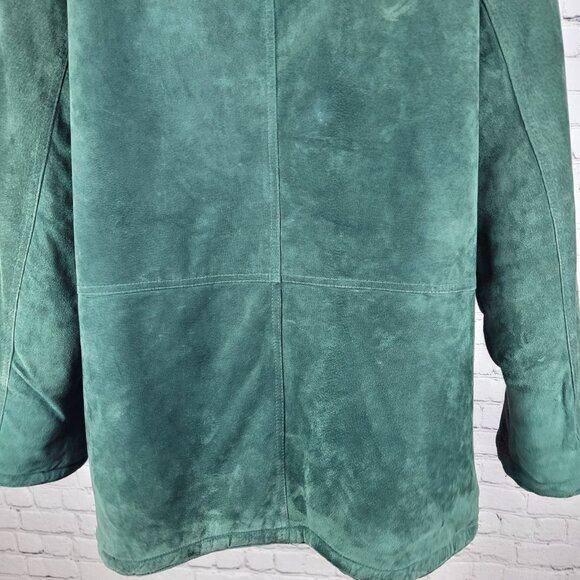 Adventure Bound By Wilson's Green Genuine Suede Heavyweight Coat Size Medium M - Picture 11 of 16